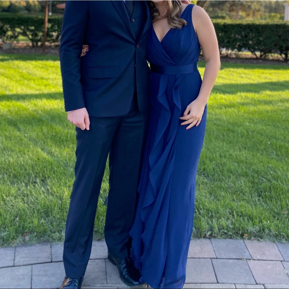 David’s Bridal Vera Wang Bridesmaid Dress Navy (size 8)